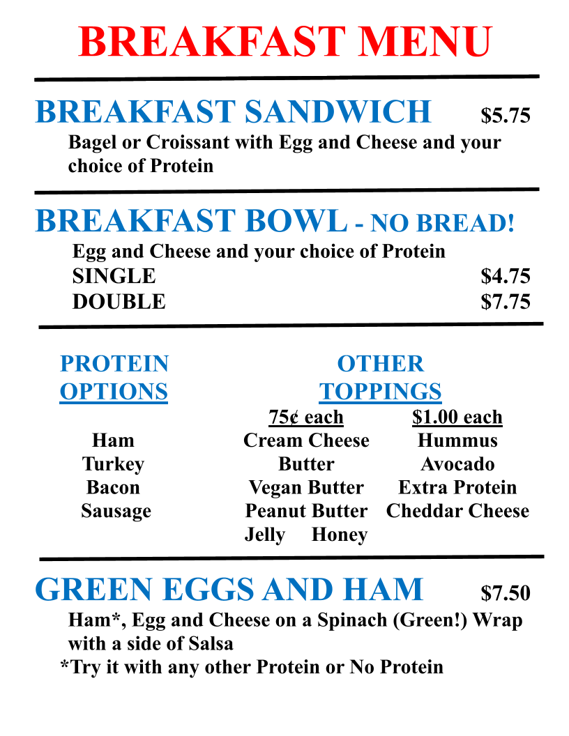 Cup A Joe Menu - Image 4